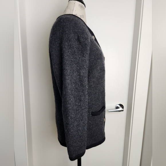 Boiled Wool Sheep Cardigan Coat - Picture 5 of 14